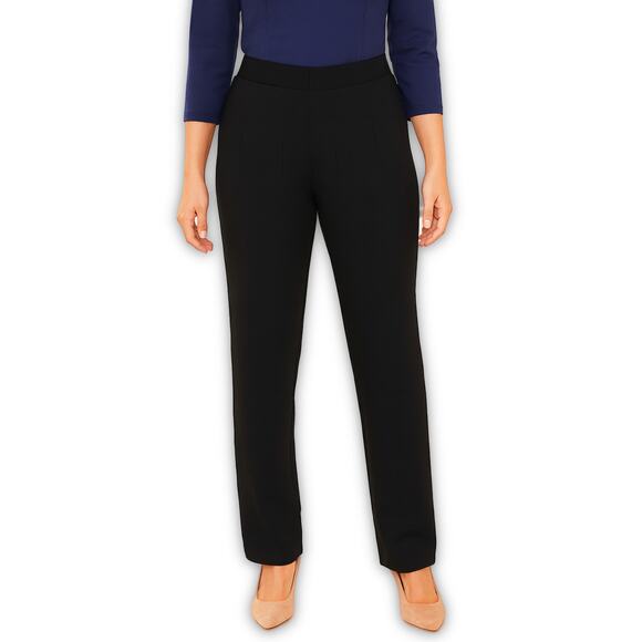Belle by Kim Gravel Pants Black Ponte Knit Pull On Hollywood Waist 16P - Picture 1 of 8